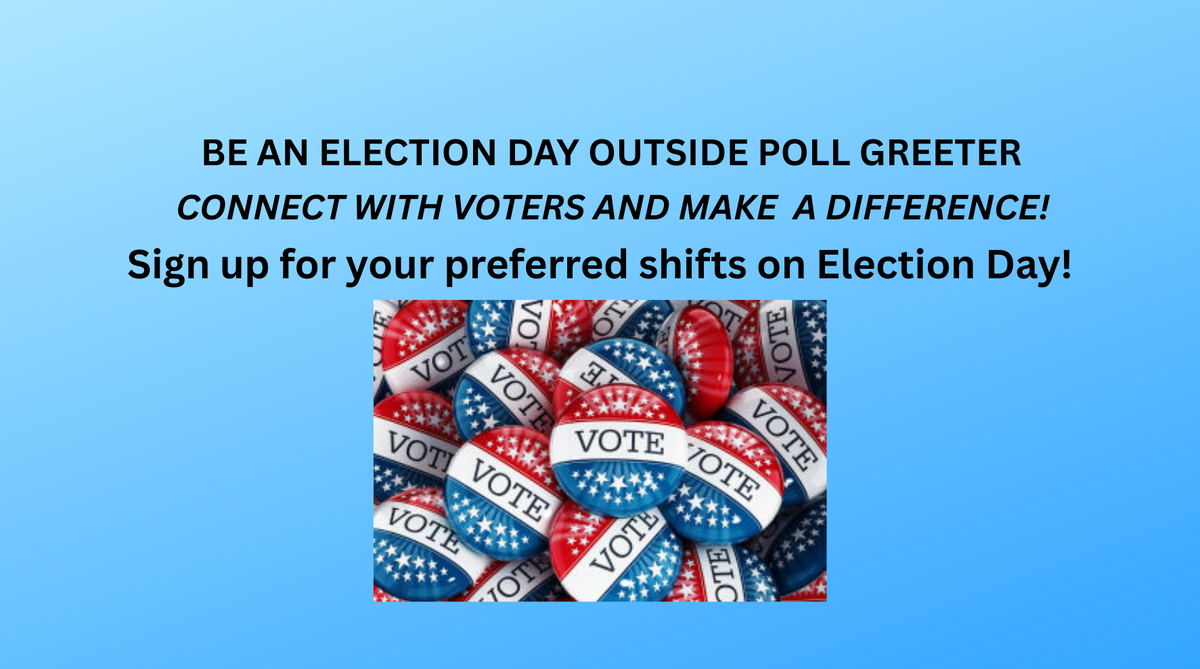 ELECTION DAY POLL GREETING at KNIGHTS OF COLUMBUS