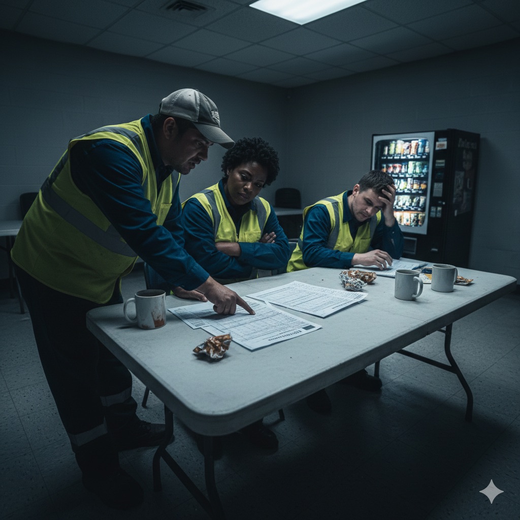 coworker explaining authorization card