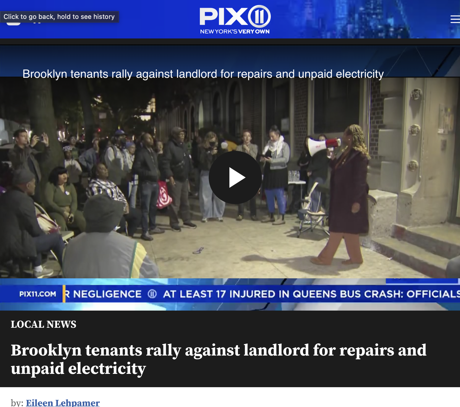 <p class="">Brooklyn Tenants Rally Against Landlord for Repairs and Unpaid Electricity</p>