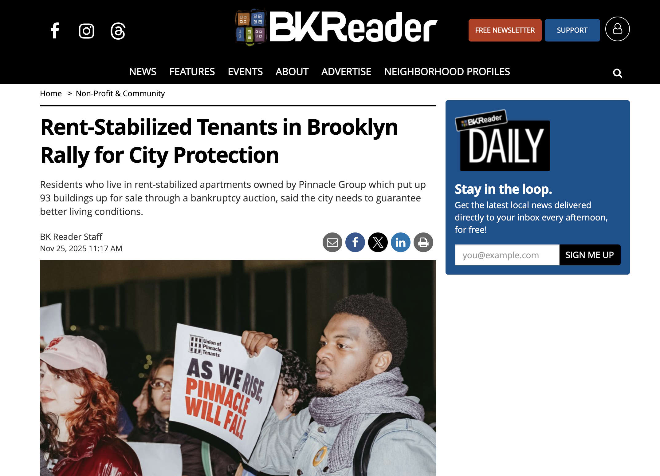 <p class="">Rent-Stabilized Tenants in Brooklyn Rally for City Protection</p>