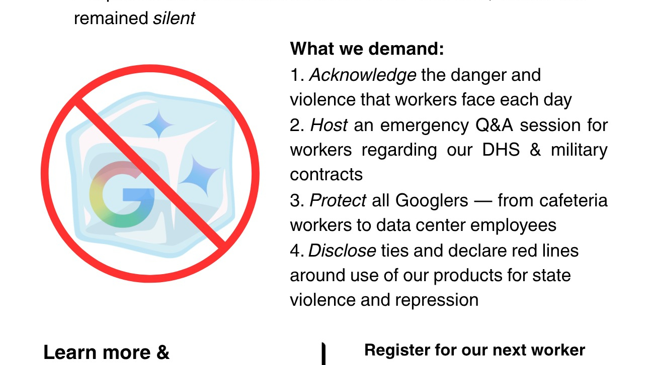 <p class="">GOOGLE POWERS ICE Infographic</p>