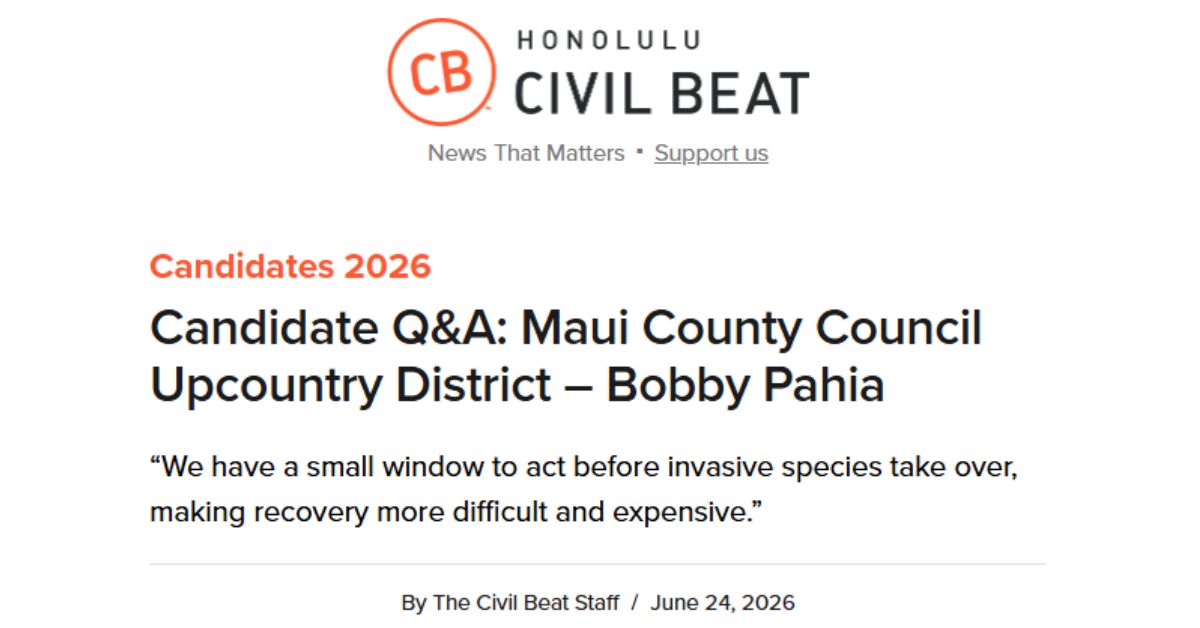 Q&A with Honolulu Civil Beat 