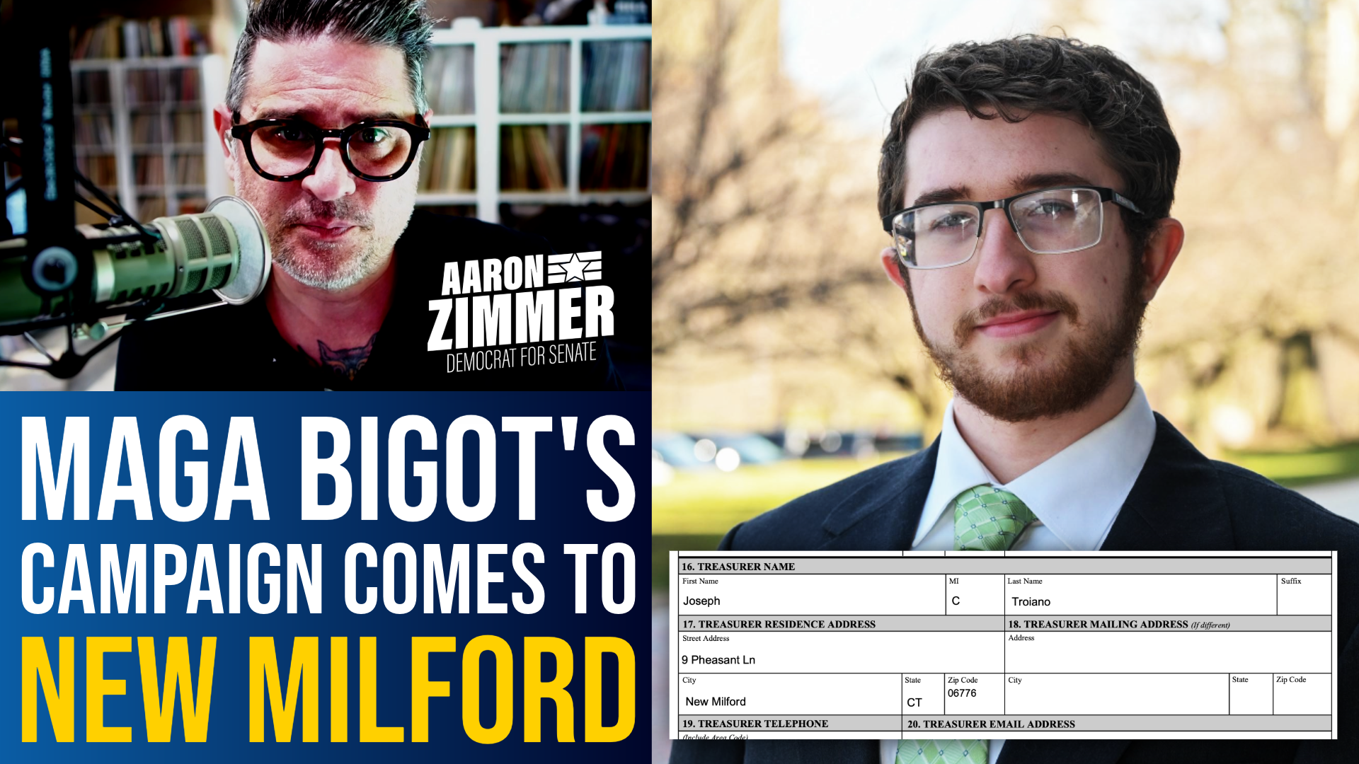 MAGA Bigot's Campaign Comes to New Milford