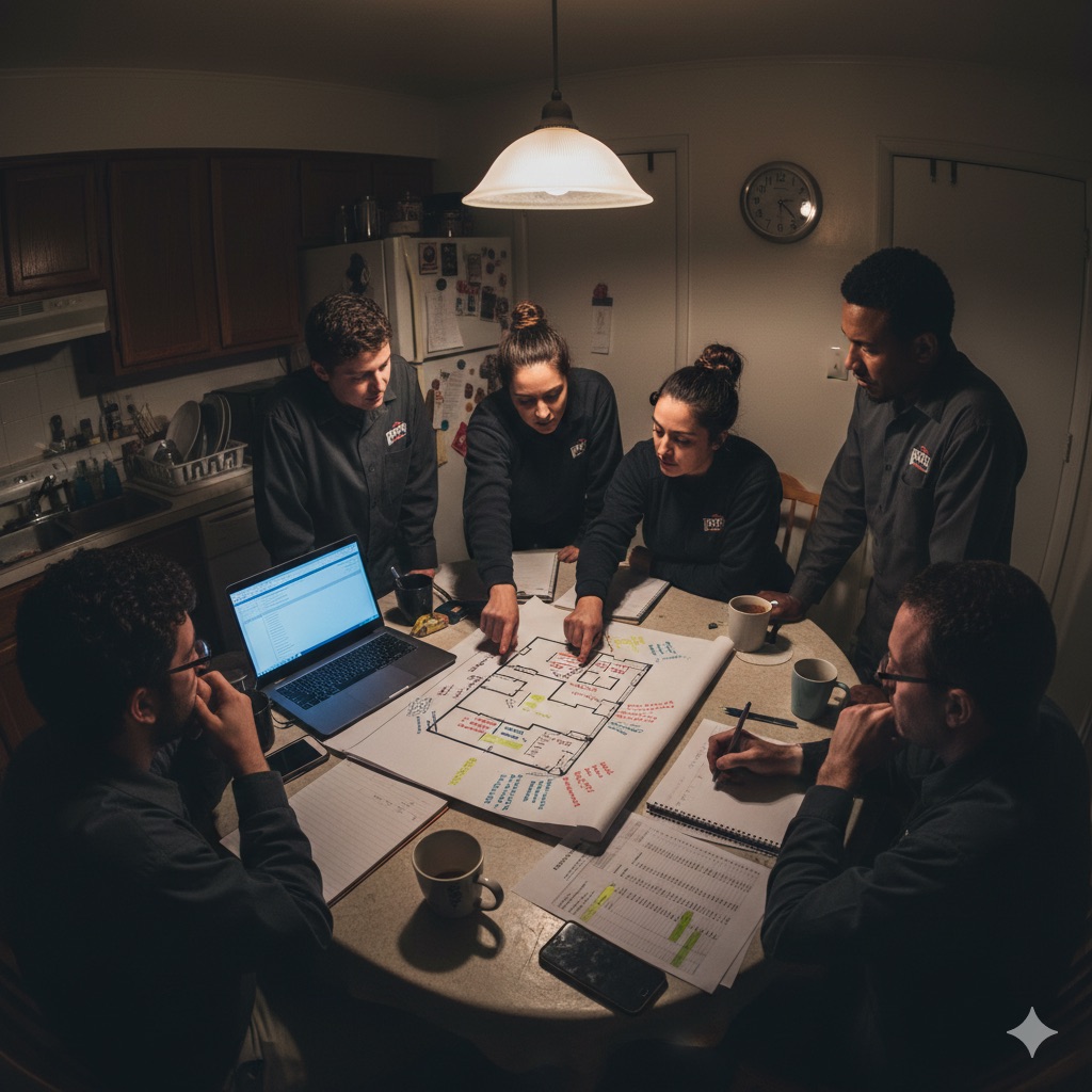 organizing committee planning workplace map meeting