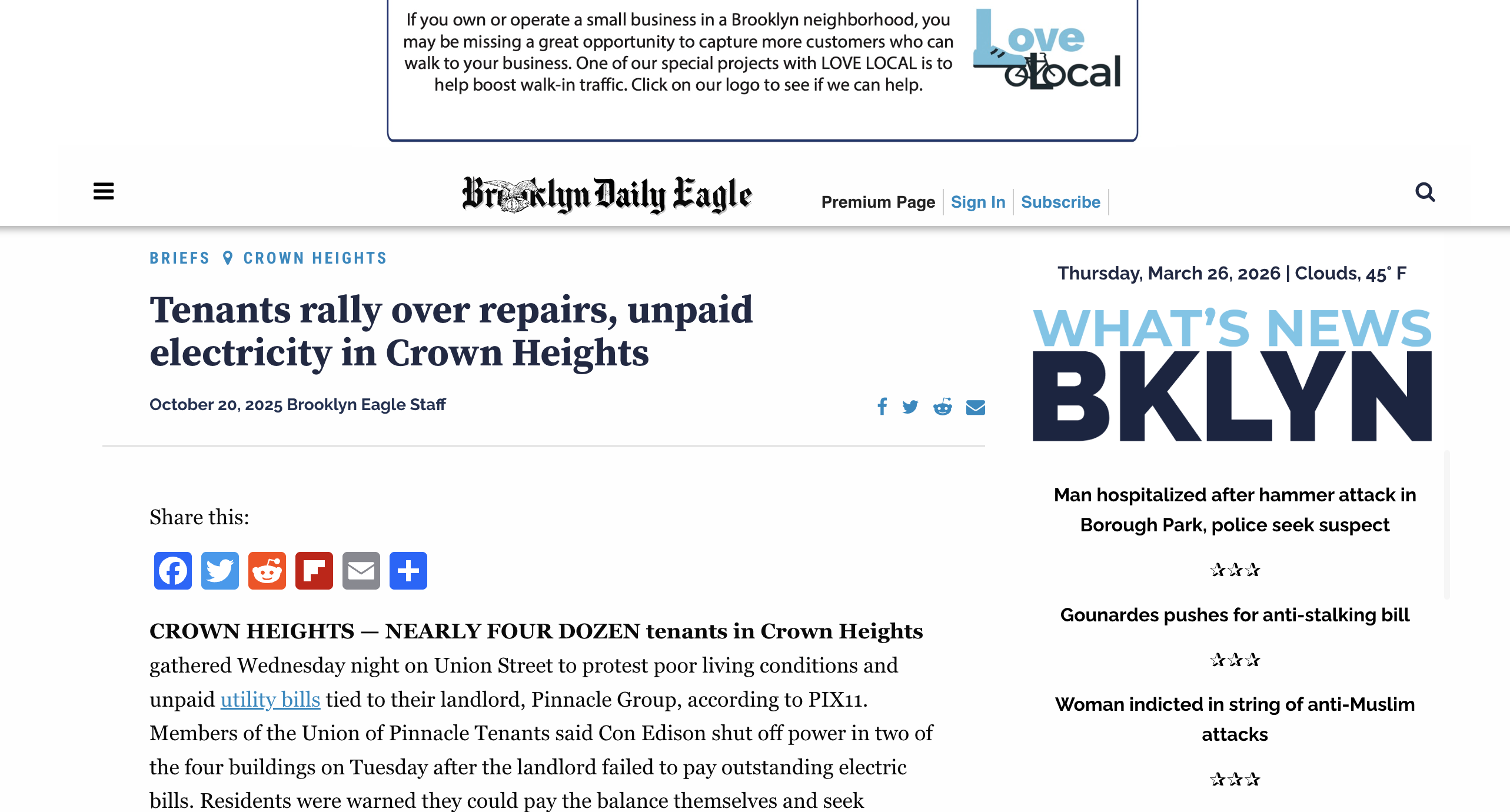 <p class="">Tenants rally over repairs, unpaid electricity in Crown Heights</p>