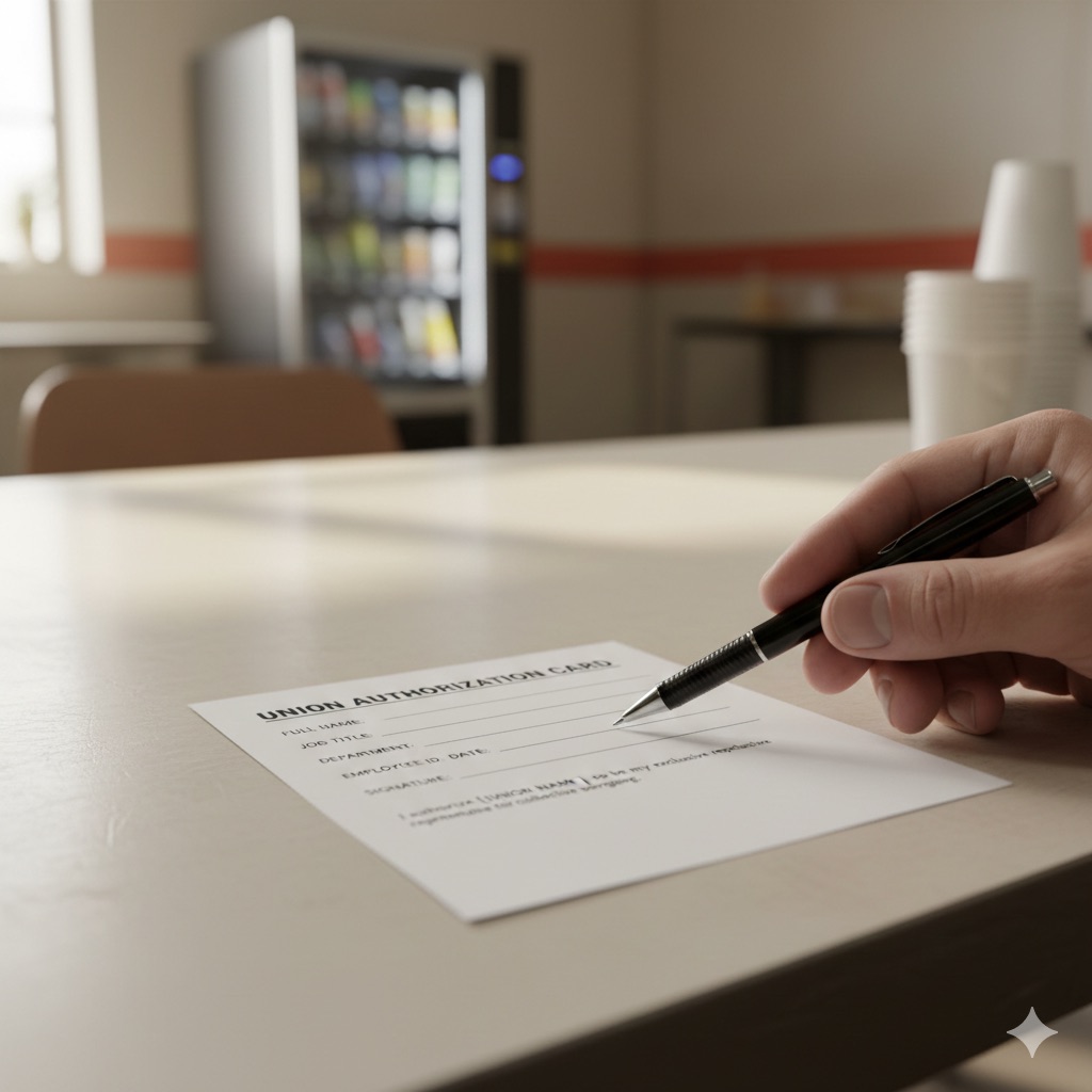 organizer sorting authorization cards