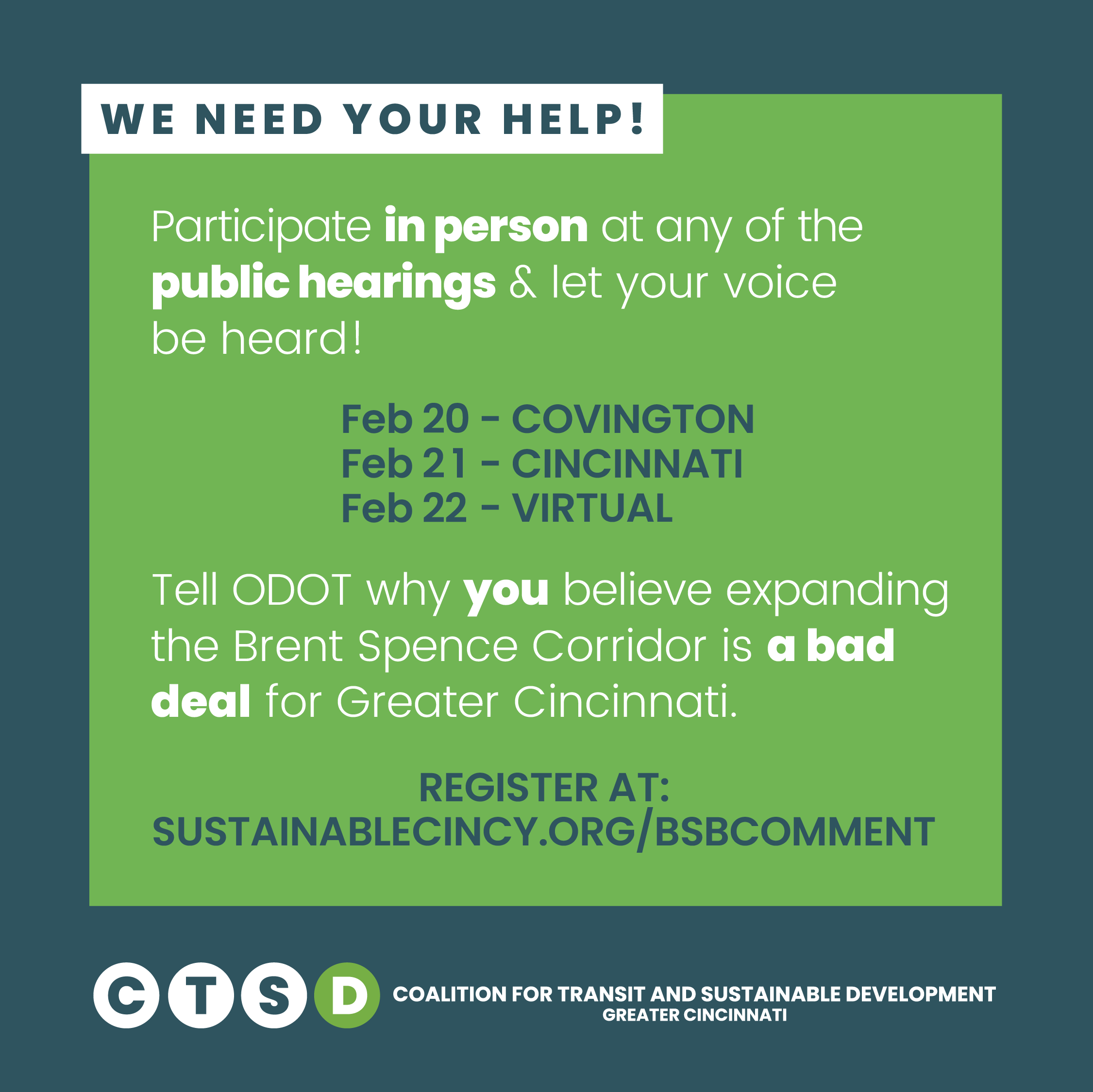 Expand Transit, Not Highways: Public Comment Action Alert