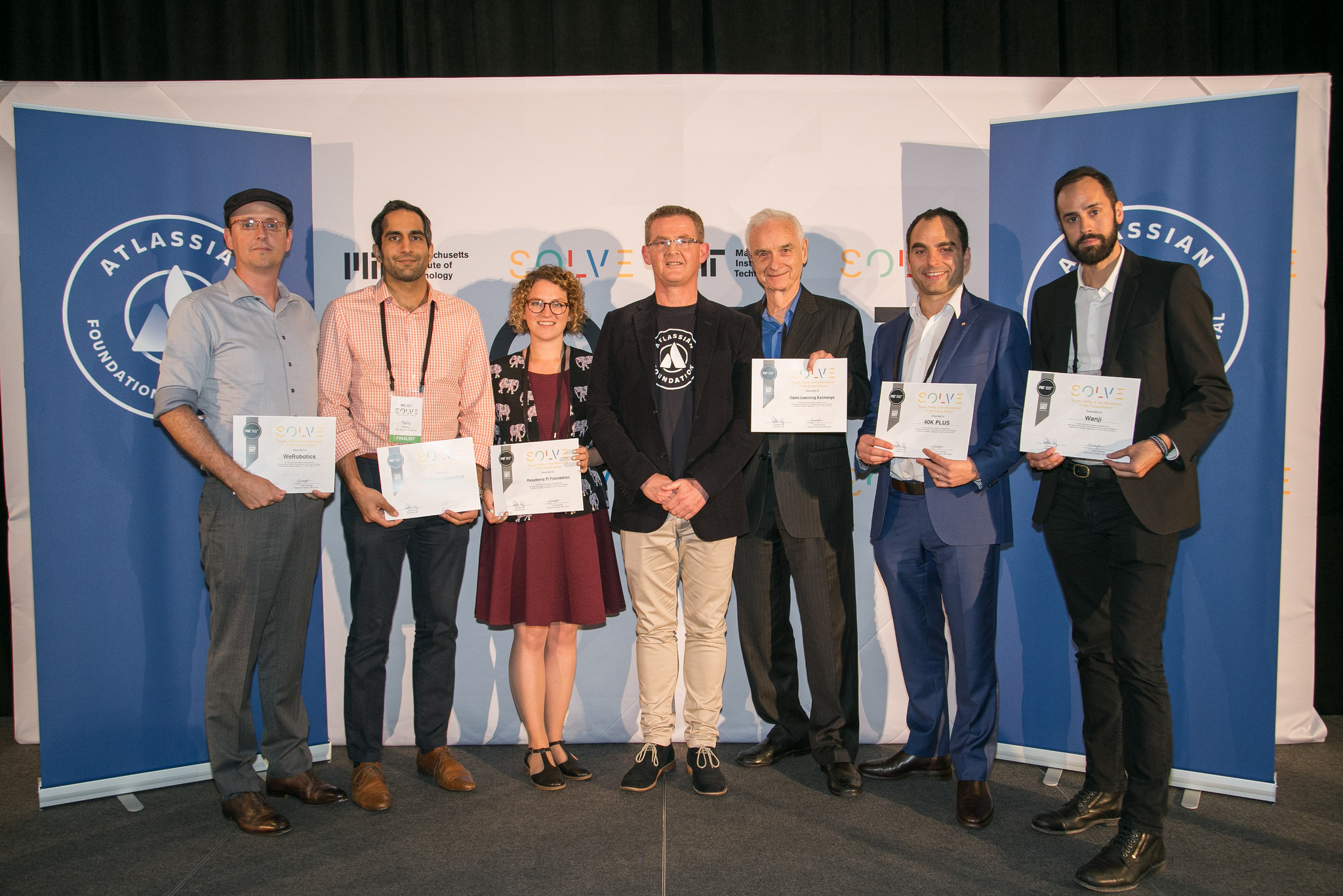 Atlassian Head of Foundation Mark Reading celebrates the selected Solver teams for the Atlassian Prize in the Youth, Skills, and the Workforce of the Future Challenge, September 17, 2017. (Photo by Samuel Stuart / MIT Solve) Atlassian Head of Foundation Mark Reading celebrates the selected Solver teams for the Atlassian Prize in the Youth, Skills, and the Workforce of the Future Challenge, September 17, 2017. (Photo by Samuel Stuart / MIT Solve)