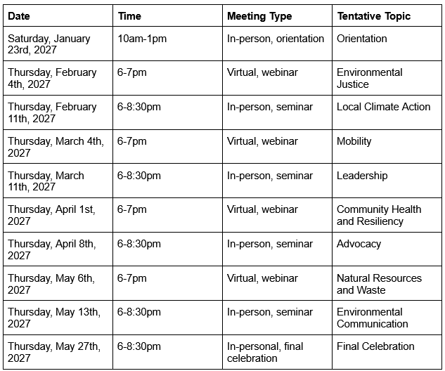 Ambassador Schedule 2027