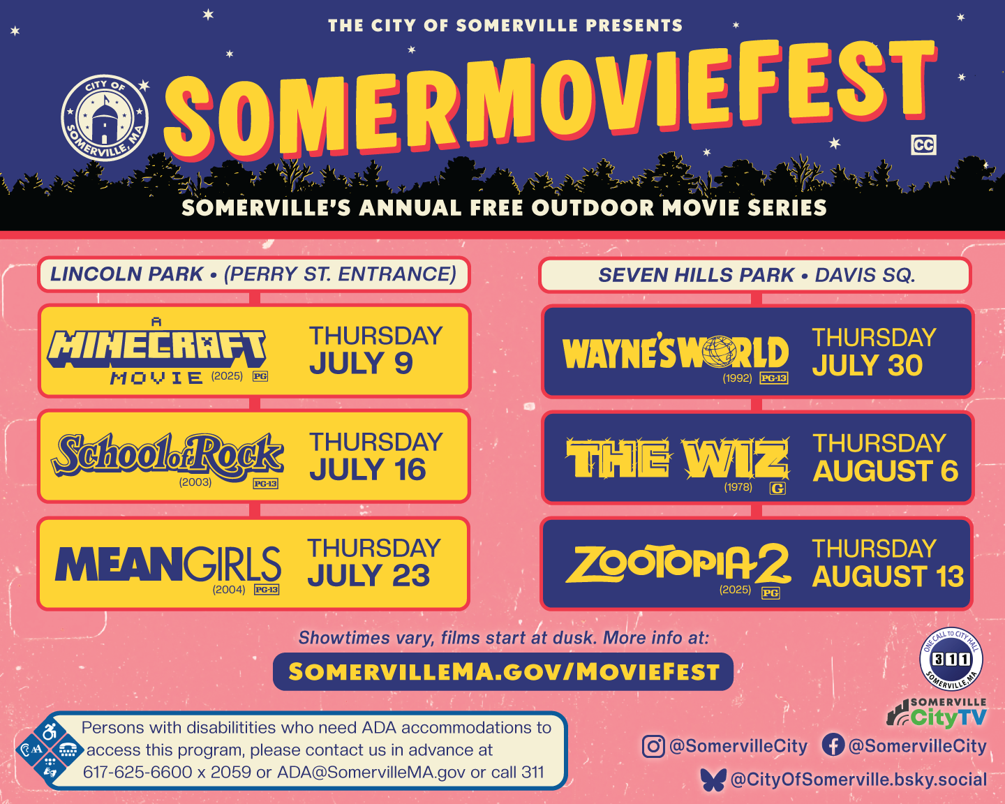 SomerMovieFest 2026 schedule