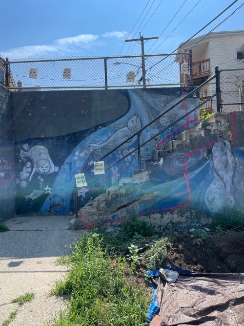 Osgood St. Staircase featuring old railing