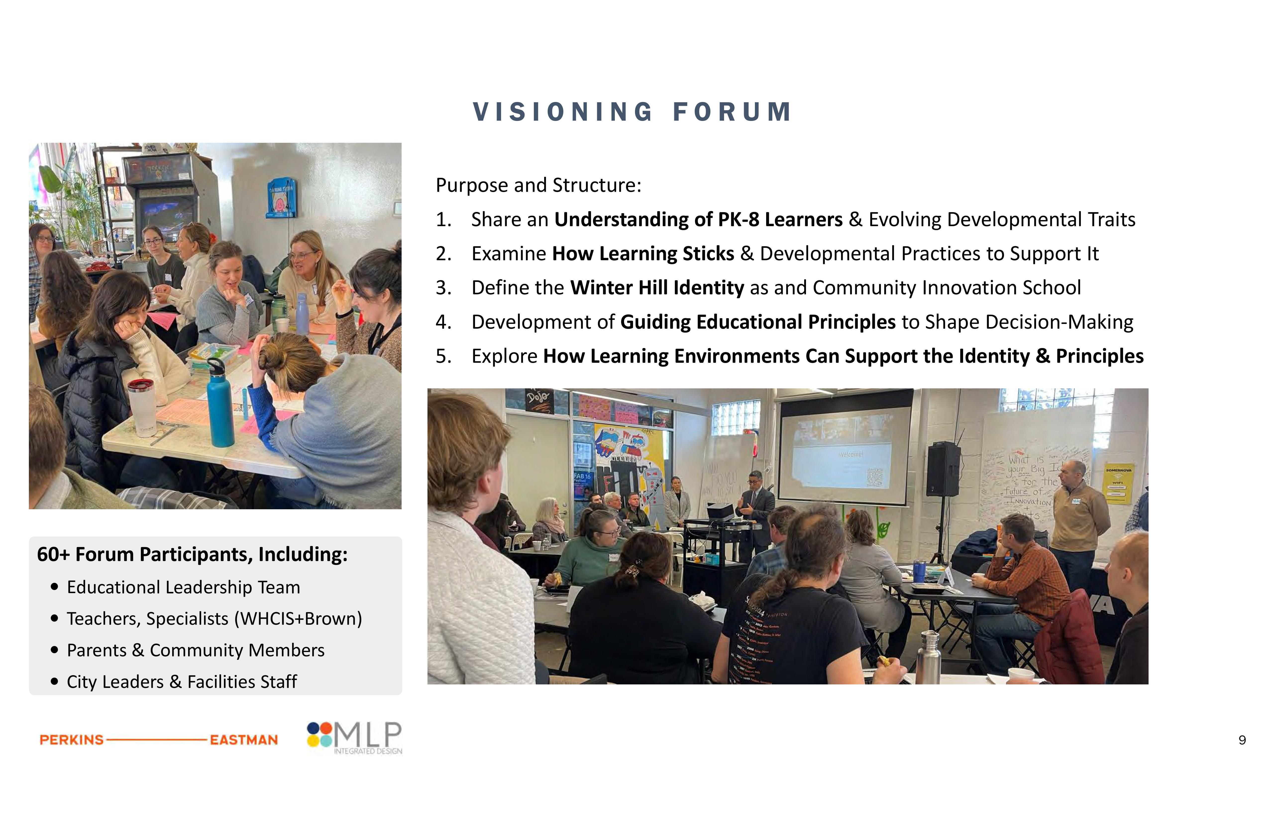 Preview of slide from February 9 School Building Committee presentation on Community Visioning Session