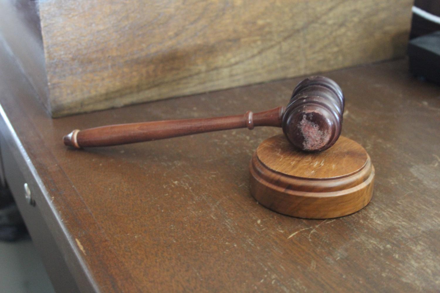 Close up of the gavel in Somerville City Council chambers. 