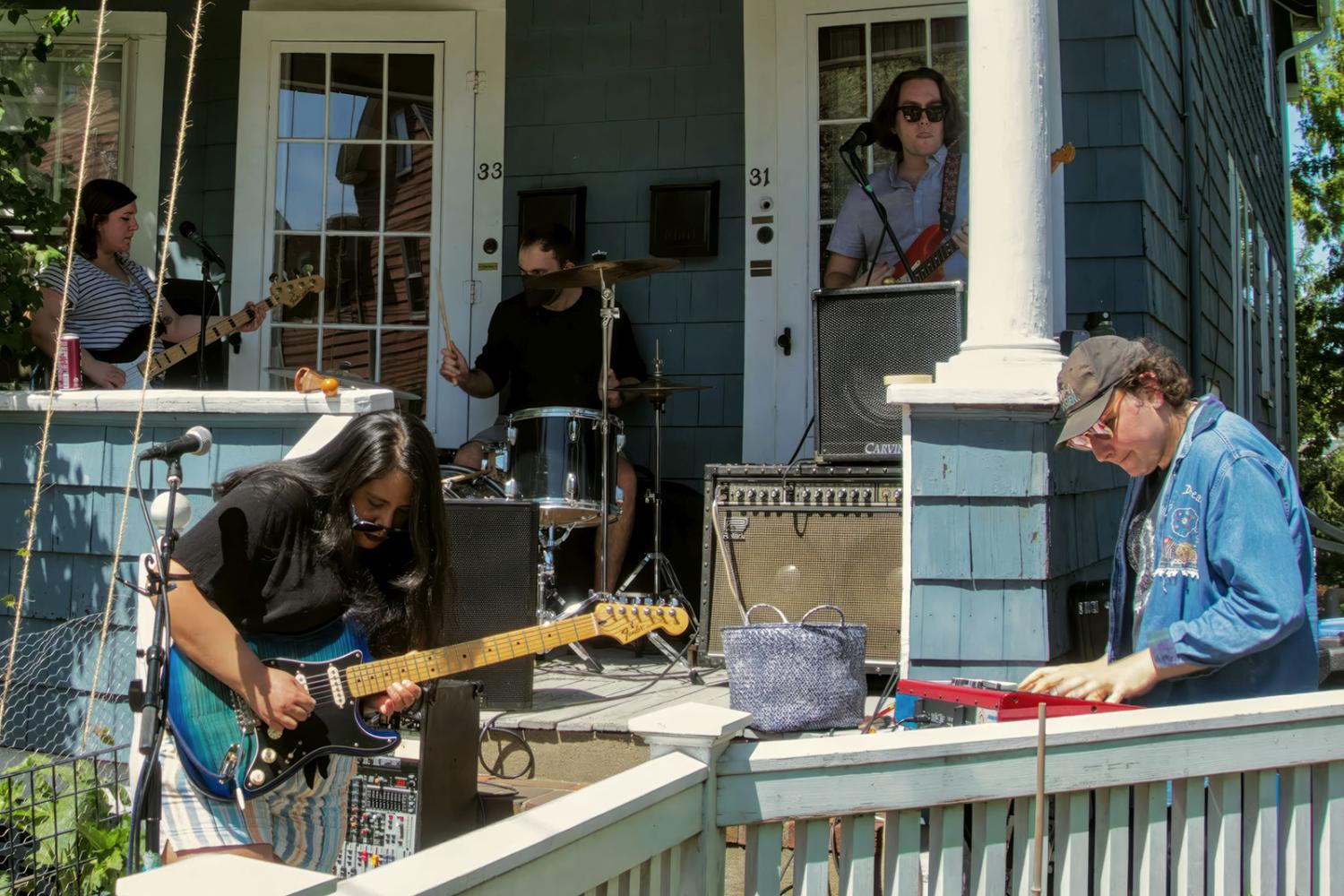 Melody Matters playing Somerville Porchfest. 
