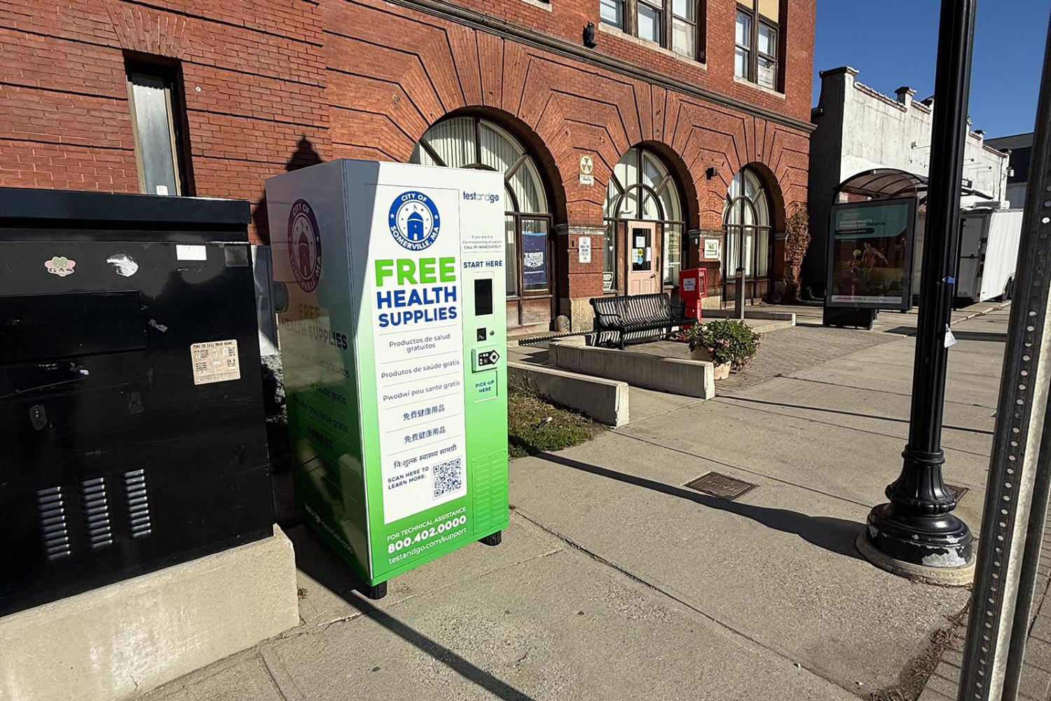A public health kiosk in Somerville. 