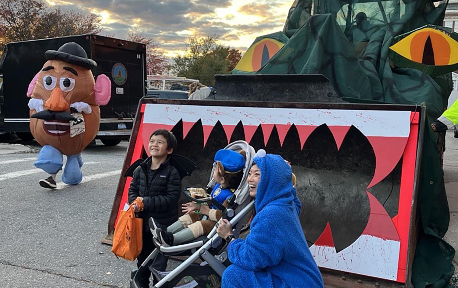 Members of the Somerville Community dressed in Halloween costumes at the annual Truck or Treat event at City Hall. 