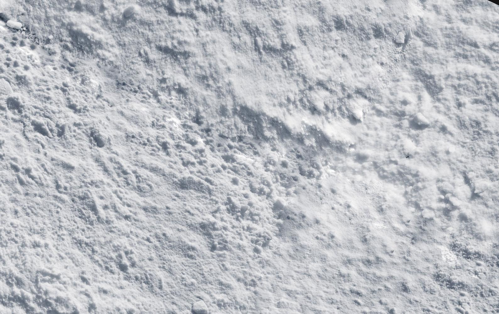 Closeup of snowy ground