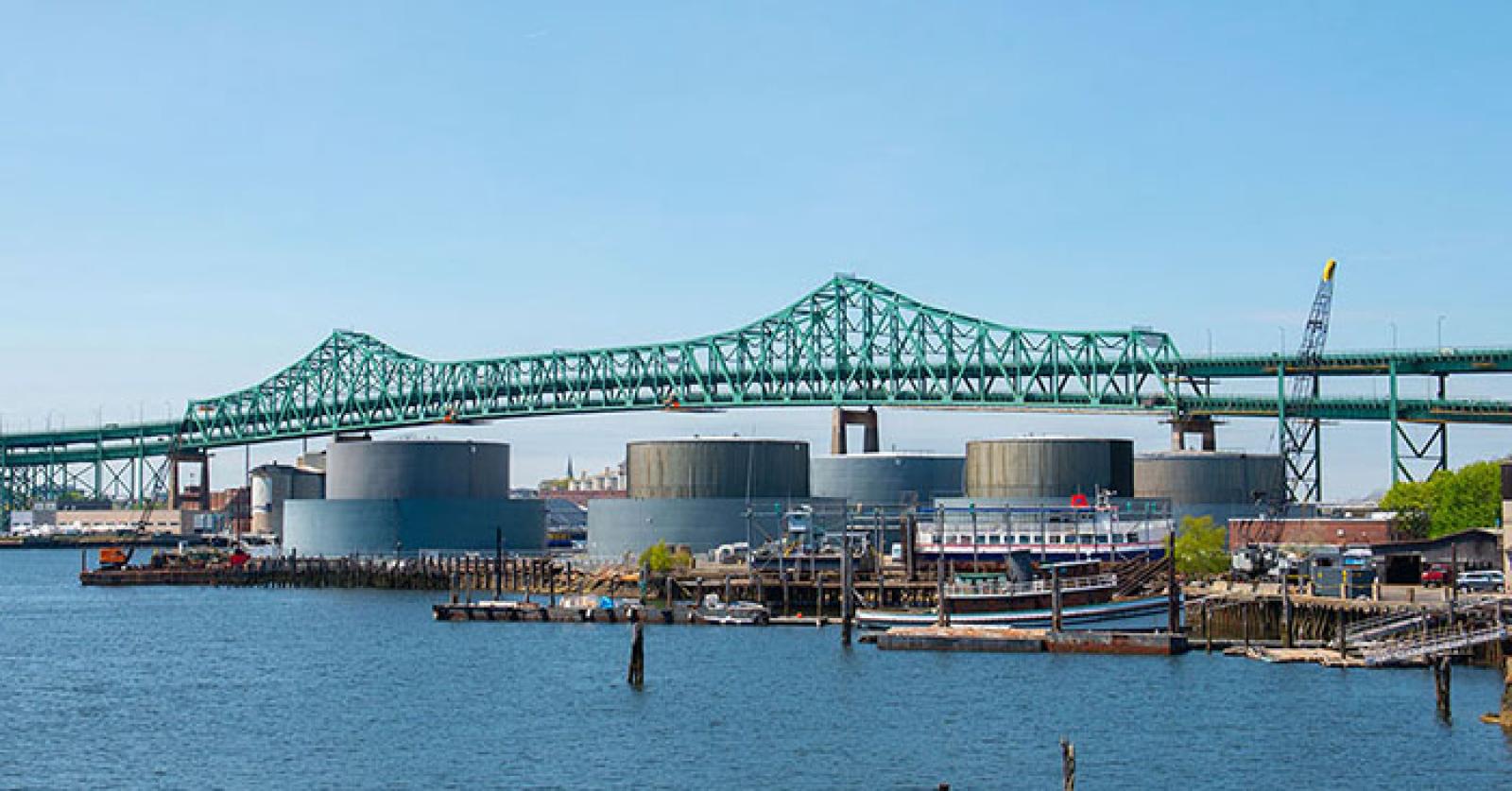 The Mystic River has significant industrial facilities along it, making the facilities vulnerable to sea level rise and the impacts of climate change.