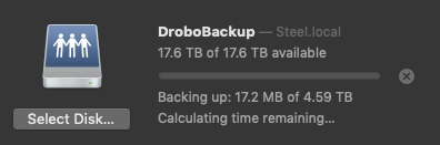 Backup Begins Again