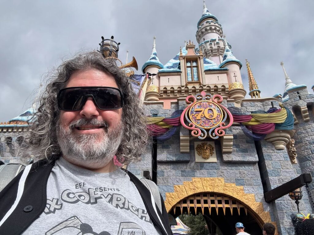 be3n in front of Disneyland castle 2025
