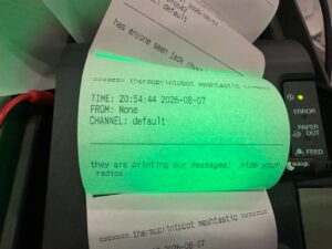 DC34 Lonely hackers club meshtastic printer