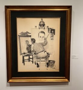 Study for Triple Self-Portrait (1960) by Norman Rockwell