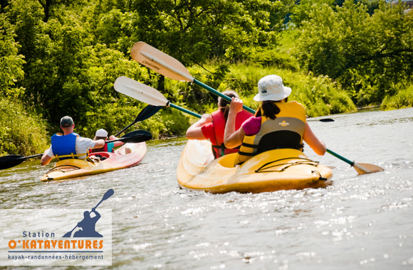 À partir de 35$ pour une excursion en kayak avec possibilité de nuitée en camping rustique ou yourte à la Station O'Kataventures