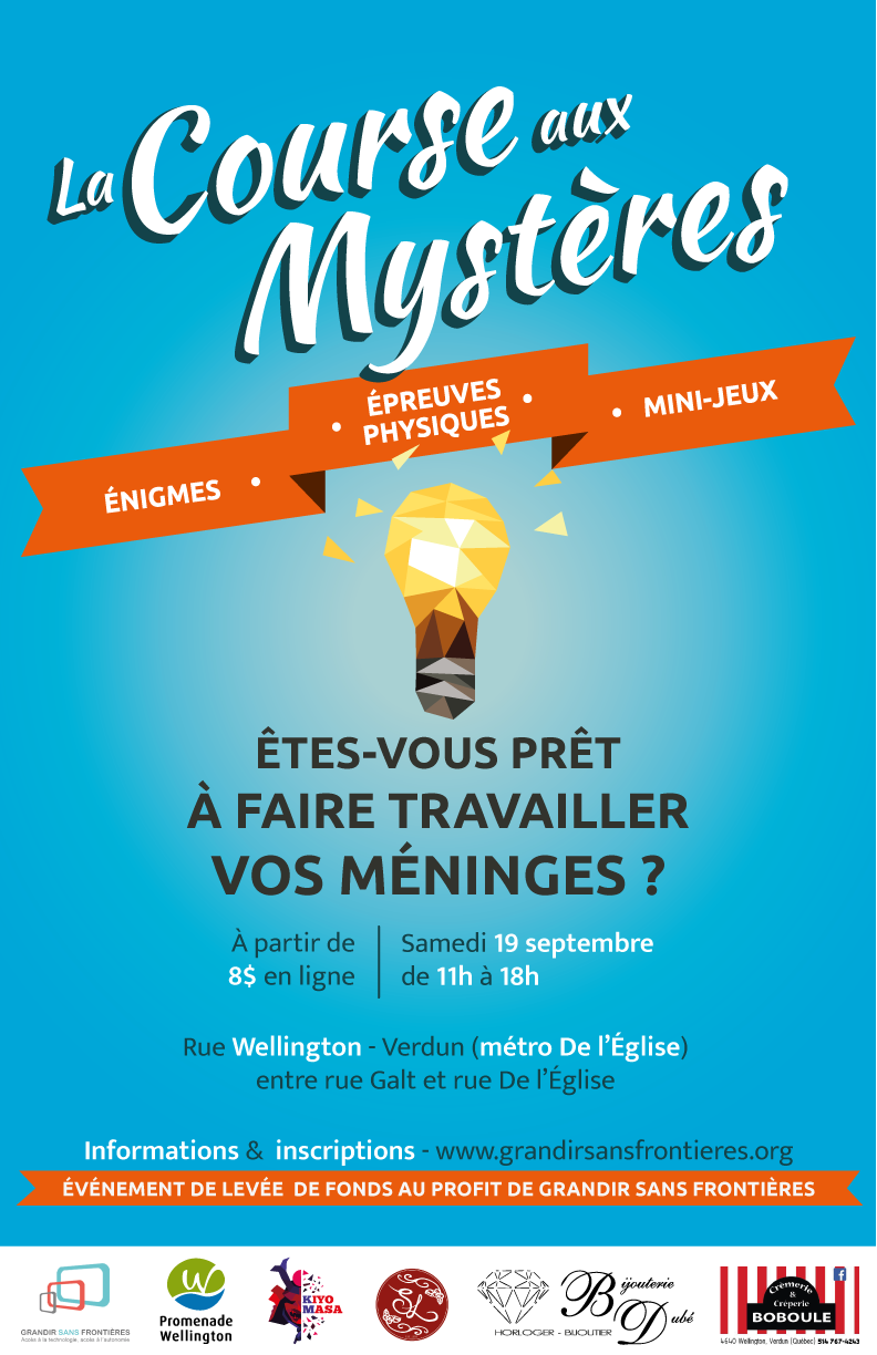 LA COURSE AUX MYSTÈRES par GRANDIR SANS FRONTIERES