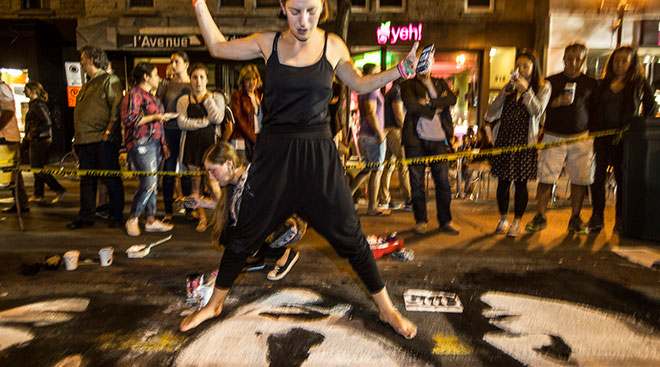 Foire commerciale de l'été sur l'avenue du Mont-Royal