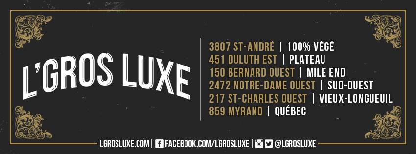 Ce soir, L'Gros Luxe t'offres 3 plats à 1$