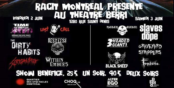 3 Juin: Festival rock/métal de la relève - RACIT