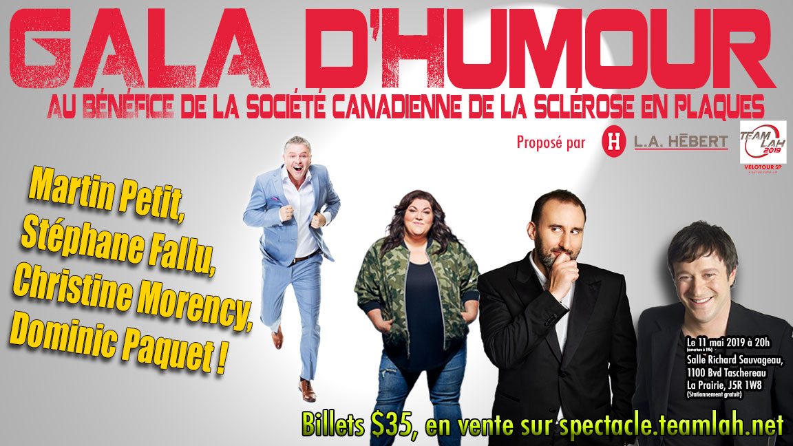 4 ième Gala d'humour pour la SP: Martin Petit, Stéphane Fallu, Dominic Paquet, Christine Morency