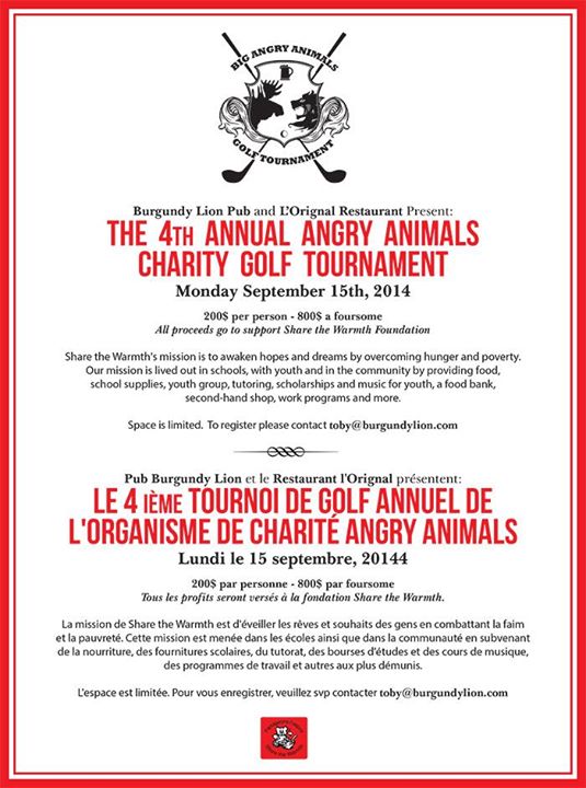 4th Annual Angry Animals Golf Tournament