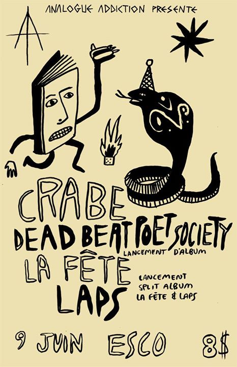 AA's CRABE † Dead Beat Poet Society † La Fête † Laps