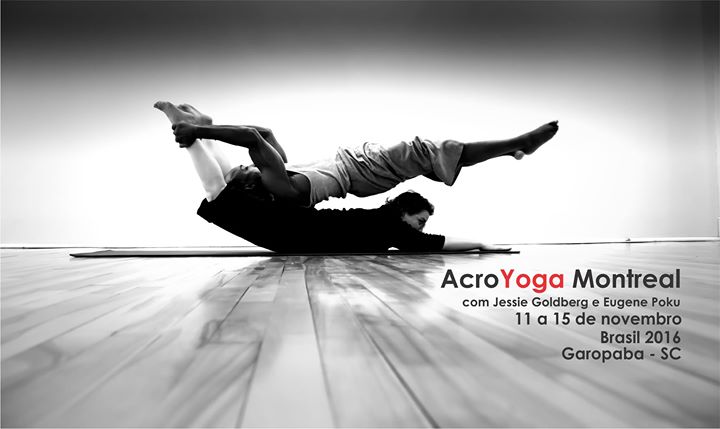 AcroYoga Montreal com os fundadores do método, no Brasil