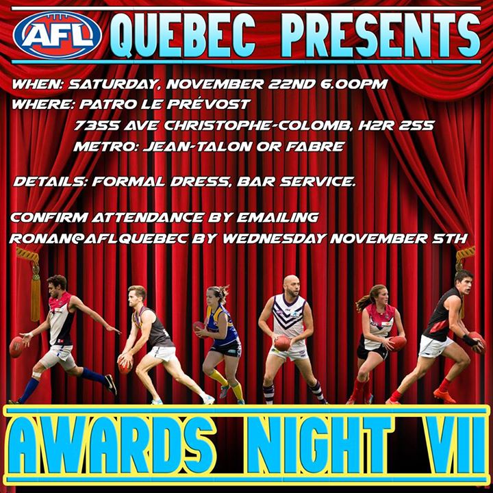 AFL Quebec 2014 Awards Night / Gala Méritas
