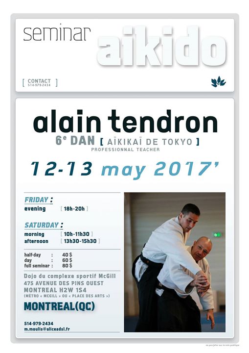 Alain Tendron sensei in Montréal !