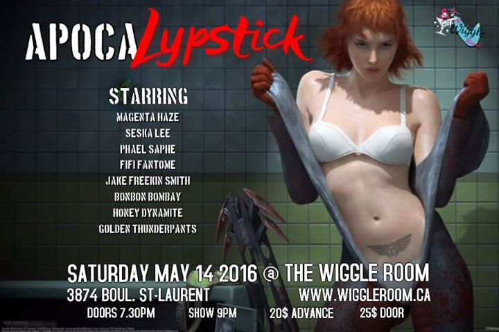 Apocalypstick - Saturday May 14 at The Wiggle Room