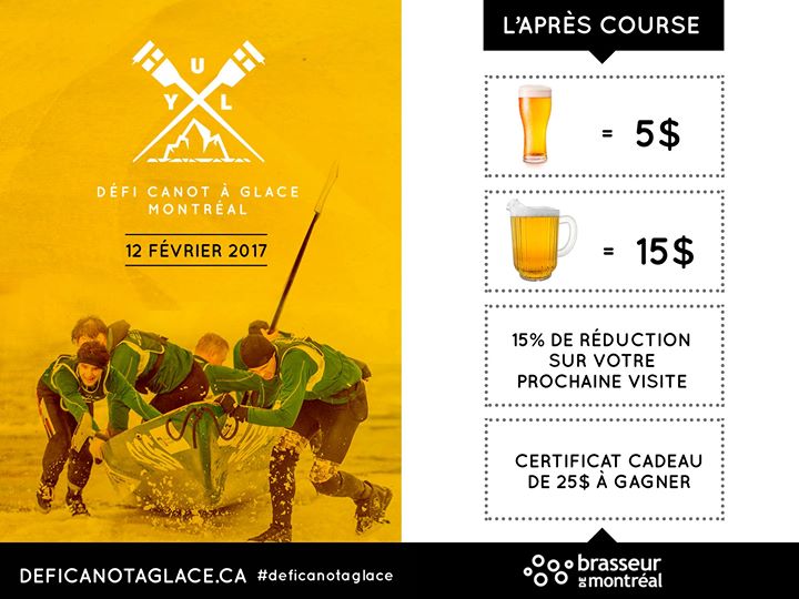 Après course du Défi canot à glace Montréal