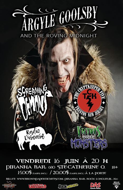 Argyle Goolsby and the Roving Midnight, Screaming Demons et +