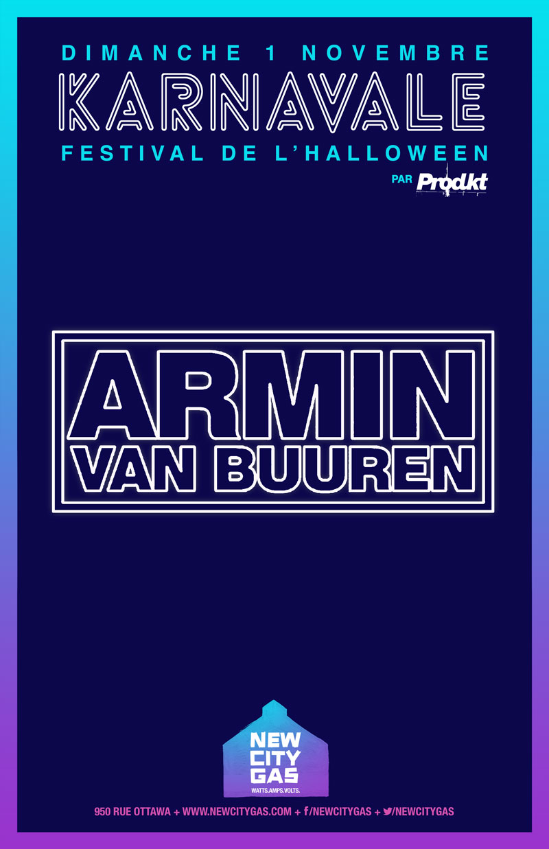 Armin Van Buuren au Karnavale | Dimanche 1er Novembre