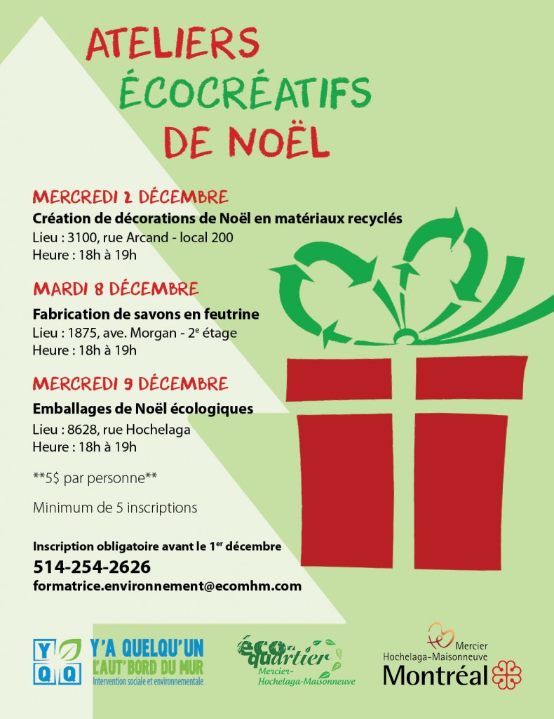 ATELIER: Création de décorations de Noël en matériaux recyclés