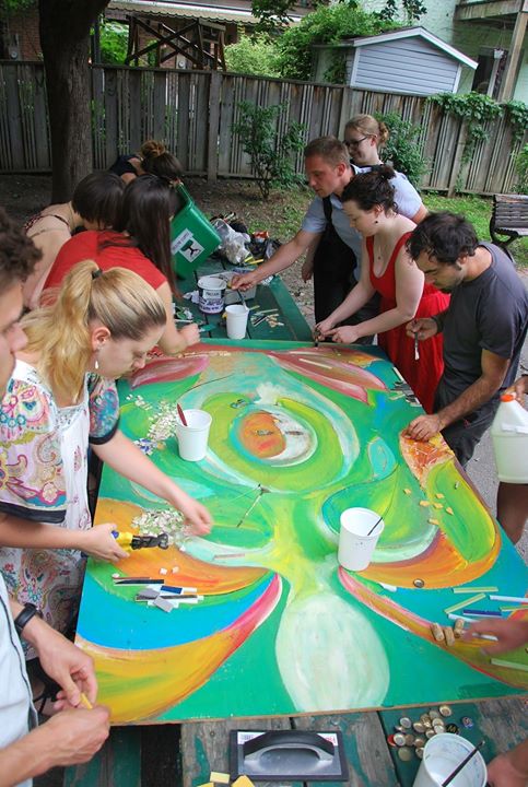 Atelier de création d'une murale collective
