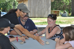 Atelier - démonstration de taille de pierre
