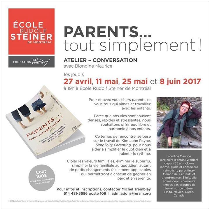 Atelier Parents tout simplement / Simplicity Parents Workshop
