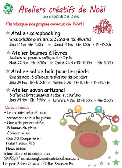 Ateliers créatifs de Noël