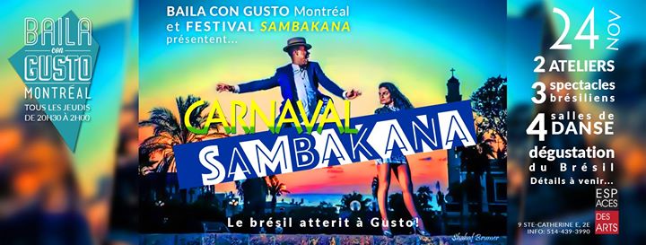 Baila Con Gusto *Montréal* - Carnaval Sambakana