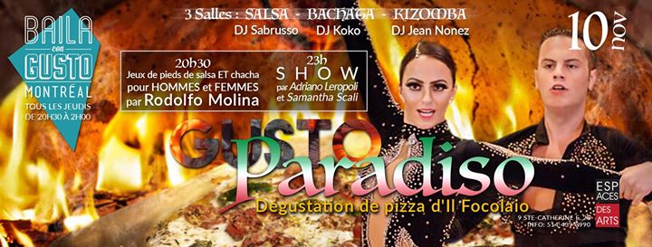 Baila Con Gusto *Montréal* - Gusto Paradiso