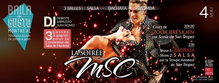 Baila Con Gusto *Montréal* - La Soirée MSC
