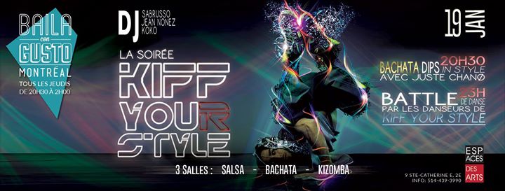 Baila Con Gusto – Montréal - Soirée KIFF YOUR STYLE
